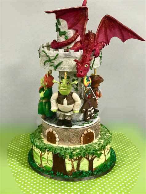 Shrek cake | Shrek cake, Carousel cake, Green cake