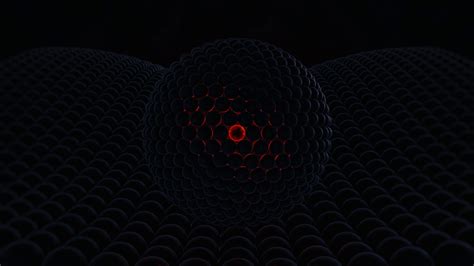 2560x1440 Resolution 3D Glowing Dark Red Orb Art 1440P Resolution Wallpaper - Wallpapers Den