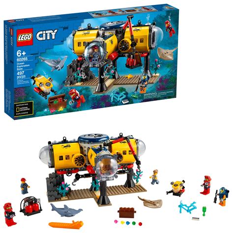 Buy LEGO City Ocean Exploration Base Playset 60265, with Submarine ...