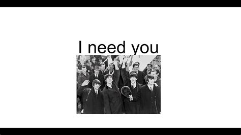 I need you (Beatles cover) - YouTube