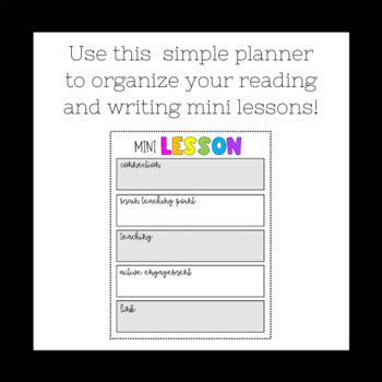 Mini Lesson Template by Coffee Snack Teach | Teachers Pay Teachers