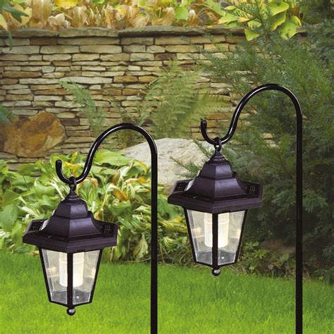 2 x Solar Classic Led Shepherd Hanging Garden Lanterns Coach Outdoor Lamp Lights 5050456787159 ...