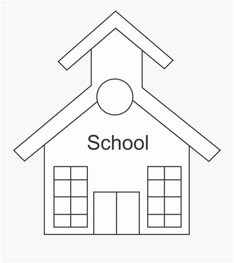 School Outline - School Building School Outline , Free Transparent ...