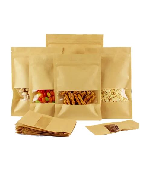 Kraft paper zipper bag with window - cannot stand up stably/firmly ...