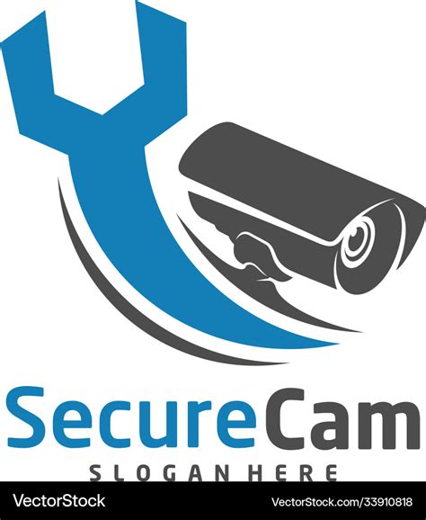 Cctv camera with service icon logo design Vector Image