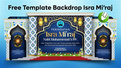 Free Download BACKDROP ISRA MIRAJ 1445 H / 2024 M. - CorelDraw # ...