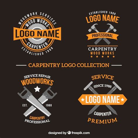 Pack of carpentry logos Vector | Free Download