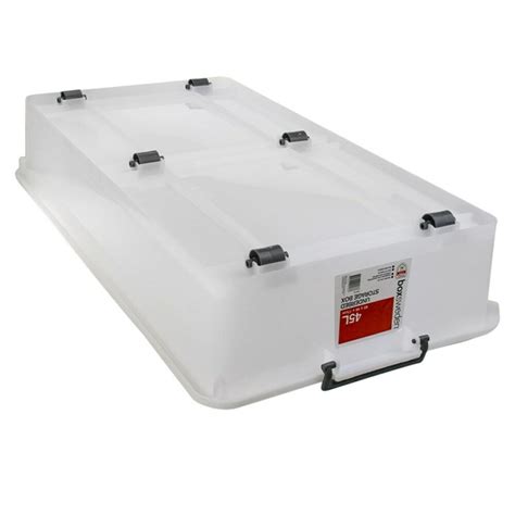 2x Underbed Heavy Duty Storage Containers Box 45L Large Plastic Wheeled Shoes | Buy Storage ...