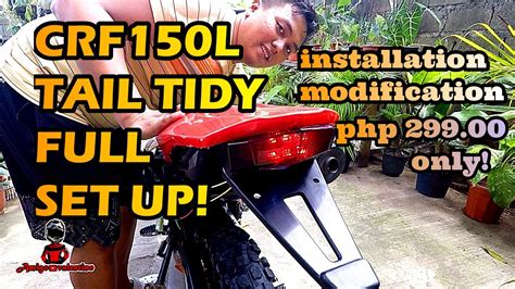 CRF 150L TAIL TIDY installation - YouTube