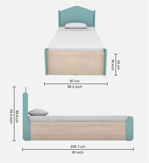 Buy Secret Kids Bed in Marine Teal Colour with Drawer Storage by Smartsters Online - Kids Beds ...