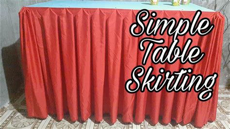 Simple and Easy Table Skirting for beginners | Single Pleats - YouTube