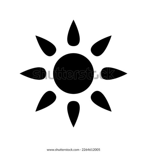 Sun Icon Black Silhouette Front View Stock Vector (Royalty Free) 2264612005 | Shutterstock