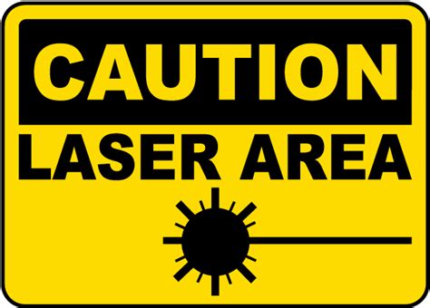 Caution Laser Area Sign H1506 - by SafetySign.com