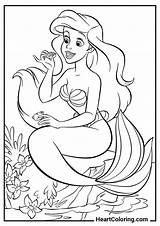 Ariel The Little Mermaid Coloring Pages To Print On A4 sketch template