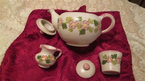 Hand Painted Porcelain Primrose Tea Set - Etsy