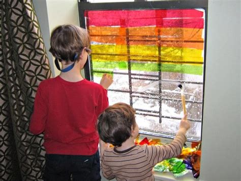 Gorgeous Rainbow Window Art for Kids to Make | HOAWG