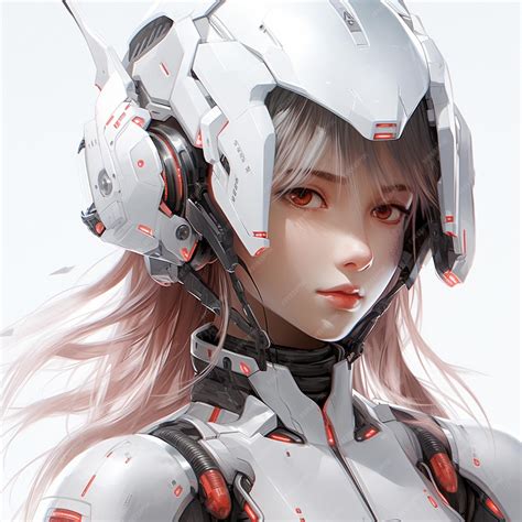 Premium AI Image | 3d render of futuristic cyber robot anime girl in ...