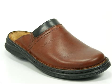 Josef Seibel Shoes Men's Mules Leather Clogs Max Smooth Leather Brandy ...