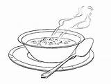 Food Soup Coloring Pages Bowl Visit Warm Printable Kids Sketch  sketch template