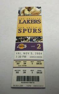 Los Angeles Lakers Game Ticket Stub 11/5/2004 ~ Kobe Bryant scored 28 points | eBay