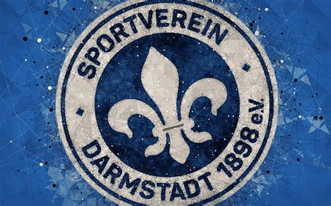 4K free download | SV Darmstadt 98 German football club, creative logo, geometric art, emblem ...