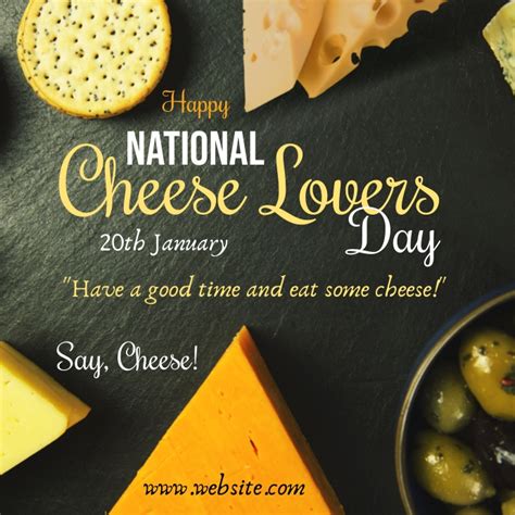 Copy of National cheese lover day Instagram post | PosterMyWall