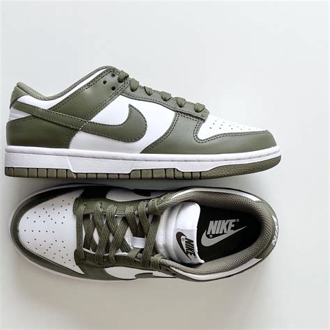 Nike Dunk Low Olive Green, Women's Fashion, Footwear, Sneakers on Carousell