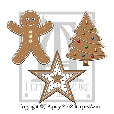 Gingerbread shapes by Tempestazure on DeviantArt