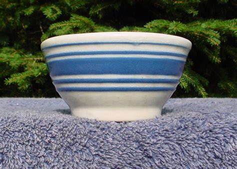 Blue and White Stoneware Tiny Striped Yellow Ware Bowl | Blue and white, Bowl, Wedgwood blue