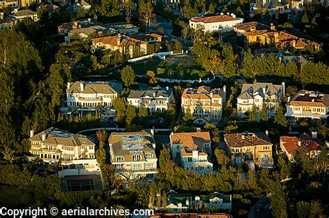 aerial photograph Beverly Hills homes Los Angeles, California | Aerial ...