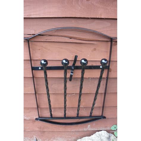 Wellington boot wall mounted Rack wrought iron