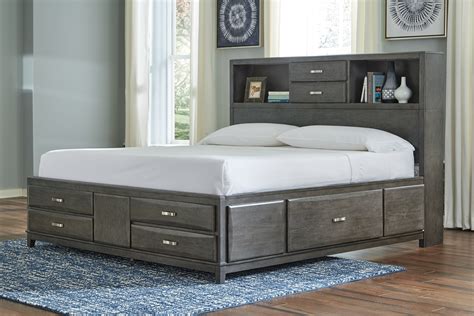 Caitbrook California King Storage Bed with 8 Drawers | Furniture Galaxy