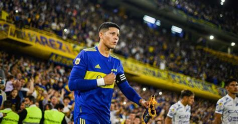 Marcos Rojo walks out onto the pitch at Boca Juniors, Estadio Alberto J ...