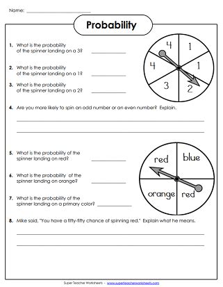 Probability Worksheets with Answers PDF - Predictions and - Worksheets Library