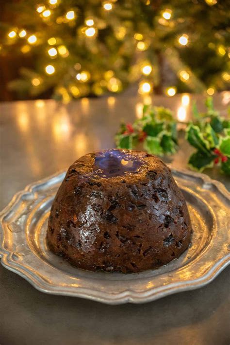 British Christmas Pudding with Brandy Sauce - Culinary Ginger