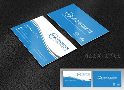 Upmarket, Bold, Insurance Broker Business Card Design for a Company by alex_etel | Design #20611555