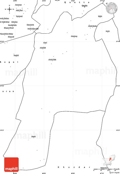 Blank Simple Map of Kalat