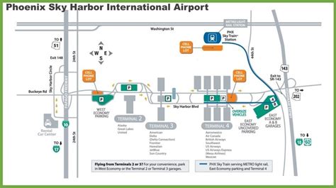 Phoenix Sky Harbor International Airport map