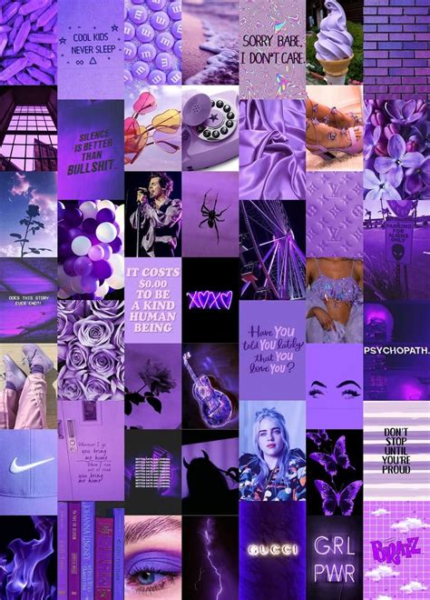 Purple Aesthetic Wall Collage Kit - annialexandra