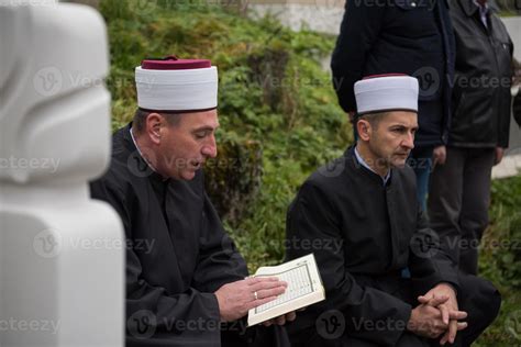 quran holy book reading by imam on islamic funeral 10706607 Stock Photo ...