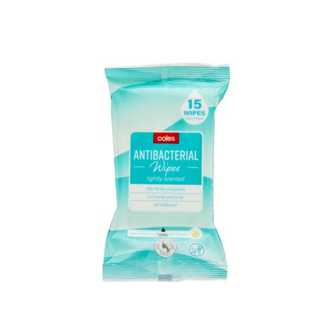 Buy Coles Anti-Bacterial Wipes for Normal Skin 15 pack | Coles