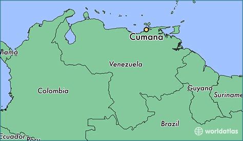 Where is Cumana, Venezuela? / Cumana, Sucre Map - WorldAtlas.com