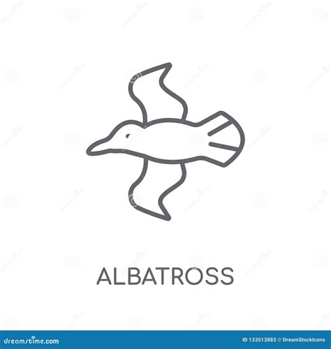 Albatross Linear Icon. Modern Outline Albatross Logo Concept on Stock Vector - Illustration of ...