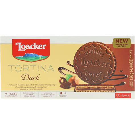 Loacker Wafers Dark Chocolate Tortina 125g | Woolworths