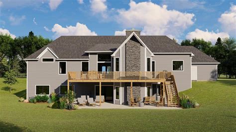 Plan 135014GRA: 3-Bed Craftsman Ranch Plan with Option to Finish Walk ...