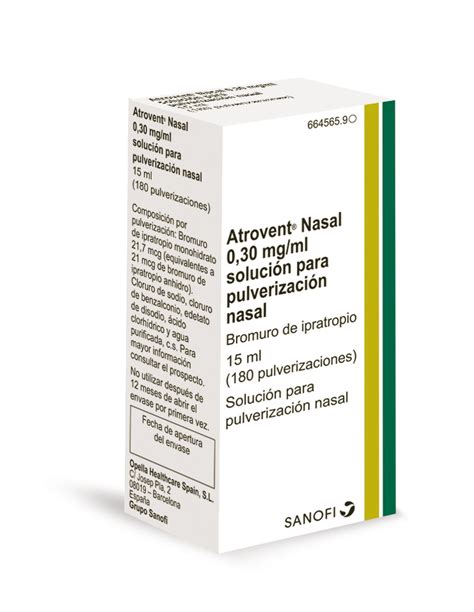 Atrovent Nasal 0,30 mg/ml solución para pulverización nasal | ANEFP