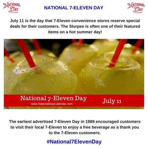 NATIONAL 7-ELEVEN DAY - July 11 | National, Eleventh, 7 eleven