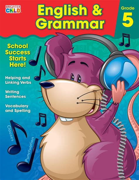 English & Grammar Workbook, Grade 5 by Brighter Child, Paperback ...