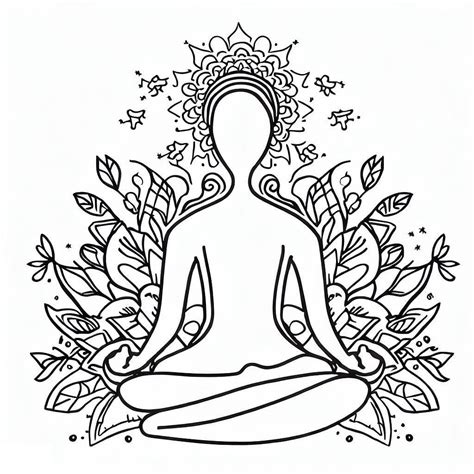 Mindfulness Yoga Meditation coloring page - Download, Print or Color ...