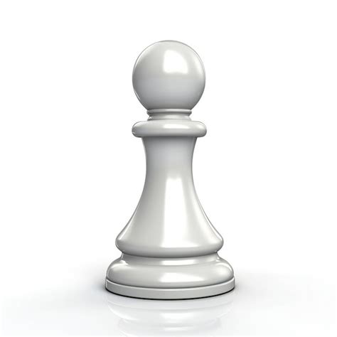 White chess pawn on a white background | Premium AI-generated image